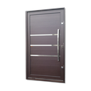 Ver imagem 1 de Porta Pivot.Alumínio Lamb.Evolution c/Pux.D.Elite Marrom Corten 240x150 Brimak
