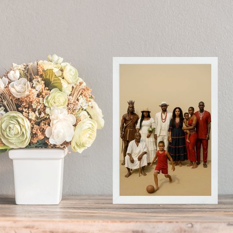Quadro Decorativo Entidades da Umbanda 24x18cm - com Vidro:moldura Preta
