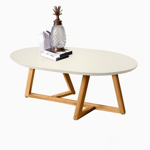Mesa de Centro Classic Oval Off White Tebarrot