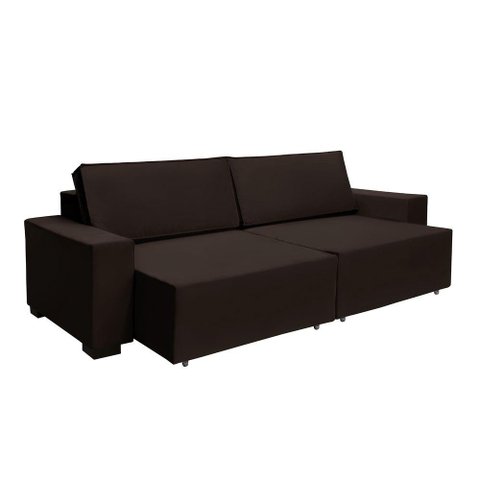 Sofá Dallas 2.30m Retrátil - Marrom