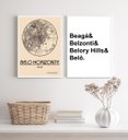 Ver imagem 1 de Kit 2 Quadros Mapa de Belo Horizonte 24x18cm - com Vidro:madeira Branca