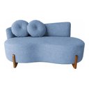 Ver imagem 1 de Namoradeira Lounge Decorativa 150cm Sala Linho:azul Royal/liso