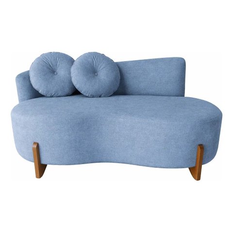 Namoradeira Lounge Decorativa 150cm Sala Linho:azul Royal/liso