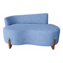 Ver imagem 3 de Namoradeira Lounge Decorativa 150cm Sala Linho:azul Royal/liso