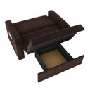 Ver imagem 4 de Sofá Cama com Baú 2 Lugares John Suede Marrom
