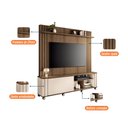 Ver imagem 4 de Painel TV 70" Home Theater Avelyn com Rodizio Cromados e Porta Deslizante H01- D'Rossi