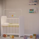 Ver mais imagens de Mini Berço Grade Móvel com Colchão e Regulagem de Altura