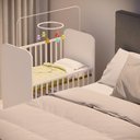 Ver imagem 4 de Mini Berço Grade Móvel com Colchão e Regulagem de Altura