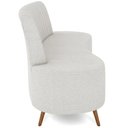 Ver imagem 2 de Sofá Chaise Living 2 Lugares 160cm para Sala Cayman K01 Bouclê Creme