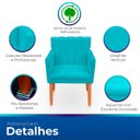Ver imagem 3 de Kit com 2 Poltronas Cadeiras Elegante Confortável e Reforçada para Sala Carol Suede