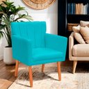 Ver imagem 2 de Kit com 2 Poltronas Cadeiras Elegante Confortável e Reforçada para Sala Carol Suede