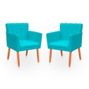 Ver imagem 1 de Kit com 2 Poltronas Cadeiras Elegante Confortável e Reforçada para Sala Carol Suede