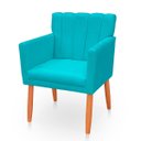 Ver imagem 5 de Kit com 2 Poltronas Cadeiras Elegante Confortável e Reforçada para Sala Carol Suede