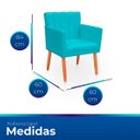 Ver imagem 7 de Kit com 2 Poltronas Cadeiras Elegante Confortável e Reforçada para Sala Carol Suede