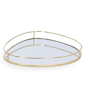 Bandeja em Metal com Espelho Mart Organica 33cm