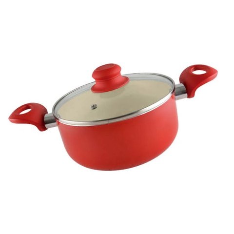 Caçarola com Revestimento Cerâmico 20cm 2,0mm Vermelha Class Home
