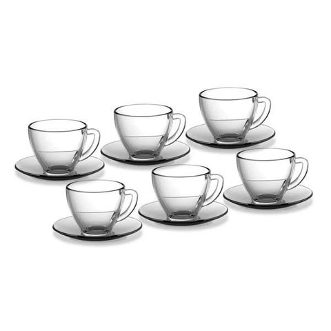 Jogo de Xícaras de Café 90 Ml Vidro 12 Pçs Class Home