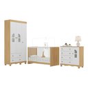 Ver imagem 2 de Quarto de Bebê Completo com Berço 3 em 1 para Colchão 130x60cm Aurora Multimóveis Mp4560