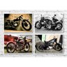 Kit Placas decorativas Motos Antigas Retro - 04 Placas - 1