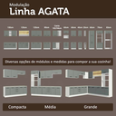 Ver mais imagens de Porta-Geladeira 103 cm 1 Porta Basculante Branco/Cinza Agata Madesa