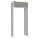 Ver imagem 1 de Porta-Geladeira 103 cm 1 Porta Basculante Branco/Cinza Agata Madesa