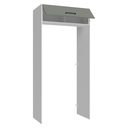 Ver imagem 7 de Porta-Geladeira 103 cm 1 Porta Basculante Branco/Cinza Agata Madesa