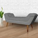Ver imagem 2 de Recamier Sofá Divã Namoradeira Sienna 195cm King Suede