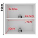 Ver imagem 6 de Armario Aereo 2 Portas 80 Cm Mdf Cz3314 Branco Tecno Mobili