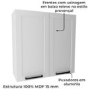Ver imagem 3 de Armario Aereo 2 Portas 80 Cm Mdf Cz3314 Branco Tecno Mobili