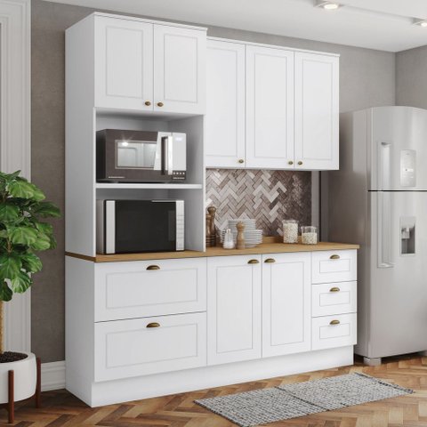 Cozinha Compacta 3 Peças com Torre Quente 2 Fornos Americana Henn