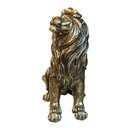 Ver imagem 2 de Escultura Leao Dourado Resina 29x21x13cm