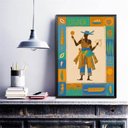 Ver imagem 1 de Quadro Candomblé Lagunedé 33x24cm - com Vidro:madeira Branca