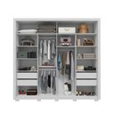Ver imagem 3 de Guarda-roupa Casal Romanus 2 Portas 4 Gavetas com Espelho Ripado Branco - Caemmun