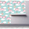 Papel de parede infantil balões bexiga preguiça animais nuvens A236 - 2