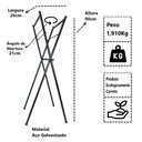 Ver imagem 2 de Pé Churrasqueira Bafinho Aço Galvanizado Grande 90x48x26cm