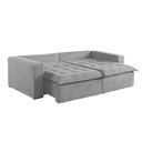 Ver imagem 3 de Sofá Cama 3 Lugares Retrátil Reclinável M-184 Veludo Martins Cinza