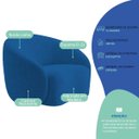 Ver mais imagens de Kit Divã Recamier Orgânico Marrocos 160cm Lado Direito e 1 Poltronas Amore Linho