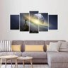Quadro Artístico Fantasia Planeta Galáxia Mosaico 5 Peças - 3
