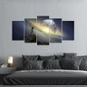 Quadro Artístico Fantasia Planeta Galáxia Mosaico 5 Peças - 4