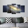 Quadro Artístico Fantasia Planeta Galáxia Mosaico 5 Peças - 1
