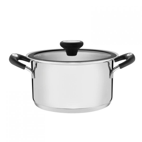 Caçarola Funda Aço Inox com Fundo Triplo e Tampa de Vidro 6,1L Solar Silicone Tramontina é boa?