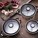 Ver imagem 3 de Caçarola Funda Aço Inox com Fundo Triplo e Tampa de Vidro 6,1L Solar Silicone Tramontina