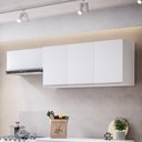 Ver imagem 1 de Conjunto de Armários Aéreo Cozinha Planejada Lux 120cm e 70cm 100% Mdf Branco Tx Fosco - Desk
