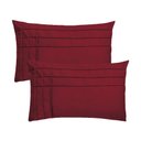 Ver imagem 1 de Kit 2 Capas para Almofada Drapeada Line T Retangular em Veludo Várias Cores Cor:bordo