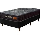 Ver imagem 1 de Cama Box Preta + Colchão Solteiro San Martin Molas Superlastic 88x188x64cm