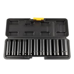 Jogo de Soquetes Impacto Longo 1/2" - 10-27mm - Aço Cromo Vanádio - 10 Peças - Eda - 1