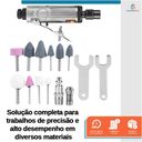 Ver imagem 3 de Jogo de Retificadeira Mini Retifica Reta Pneumática 1/4 com Acessorios 16 Peças - Starfer