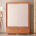 Ver imagem 6 de Guarda Roupa Solteiro 137cm com 2 Portas Darius Freijó/off C01 - Mpozenato