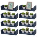 Ver imagem 2 de Kit 8 Prateleiras U 40 x 10cm azul Suporte Invisível