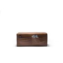 Ver imagem 1 de Puff Retangular com Revisteiro Lens 100cm | Couro Ecológico Caramelo  Preto - Ilha Bela